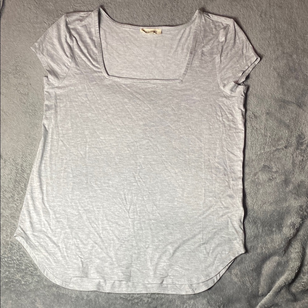 Target Gray Fitted Cap Sleeve T-Shirt